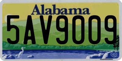 AL license plate 5AV9009