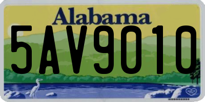 AL license plate 5AV9010