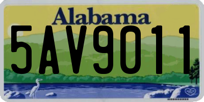 AL license plate 5AV9011