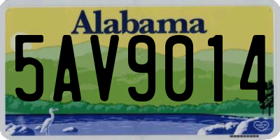 AL license plate 5AV9014