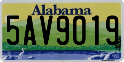 AL license plate 5AV9019