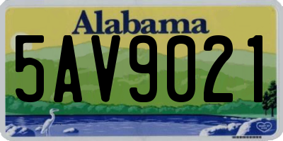 AL license plate 5AV9021