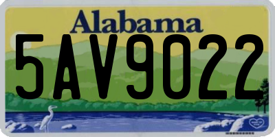 AL license plate 5AV9022