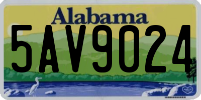 AL license plate 5AV9024