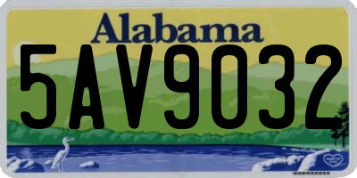 AL license plate 5AV9032