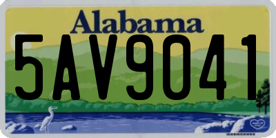 AL license plate 5AV9041
