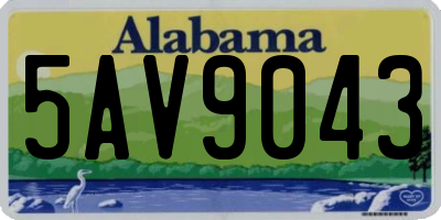 AL license plate 5AV9043