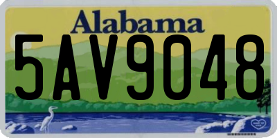 AL license plate 5AV9048