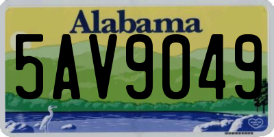 AL license plate 5AV9049