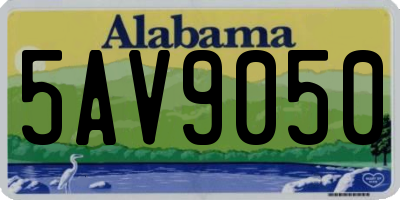 AL license plate 5AV9050