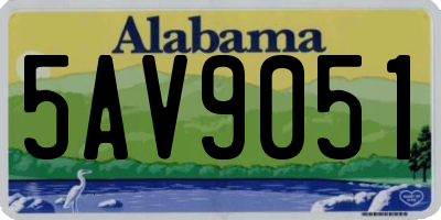 AL license plate 5AV9051