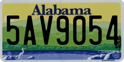 AL license plate 5AV9054