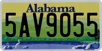 AL license plate 5AV9055