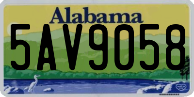 AL license plate 5AV9058