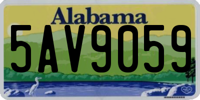 AL license plate 5AV9059