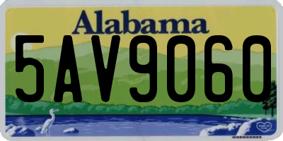 AL license plate 5AV9060