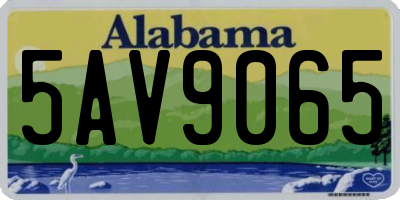 AL license plate 5AV9065