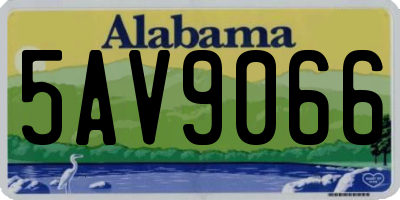 AL license plate 5AV9066