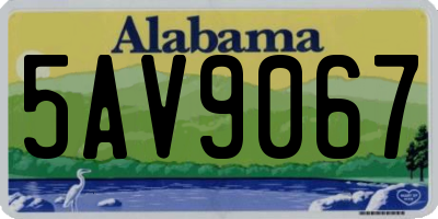 AL license plate 5AV9067