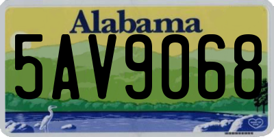 AL license plate 5AV9068