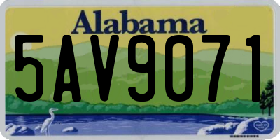 AL license plate 5AV9071