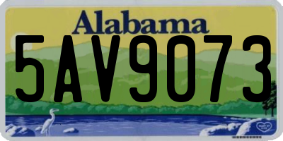 AL license plate 5AV9073