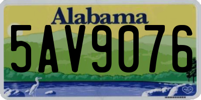 AL license plate 5AV9076