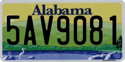 AL license plate 5AV9081