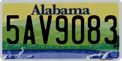 AL license plate 5AV9083