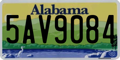 AL license plate 5AV9084