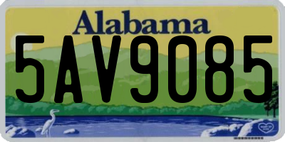 AL license plate 5AV9085
