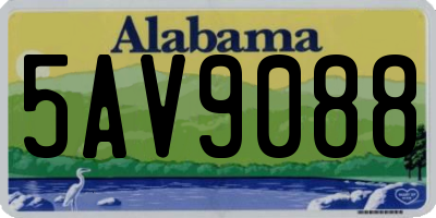 AL license plate 5AV9088