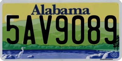 AL license plate 5AV9089