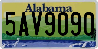 AL license plate 5AV9090