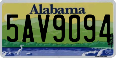 AL license plate 5AV9094