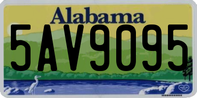 AL license plate 5AV9095