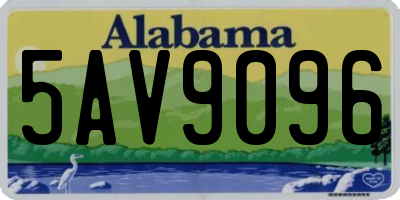 AL license plate 5AV9096