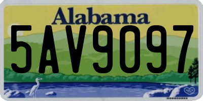 AL license plate 5AV9097