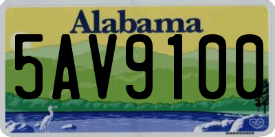 AL license plate 5AV9100