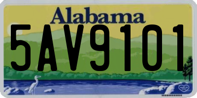 AL license plate 5AV9101