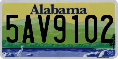 AL license plate 5AV9102