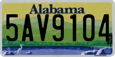 AL license plate 5AV9104