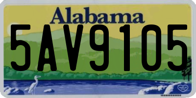 AL license plate 5AV9105
