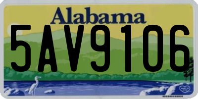 AL license plate 5AV9106