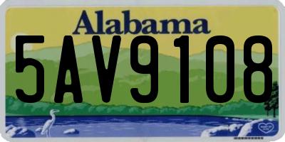 AL license plate 5AV9108