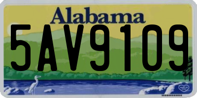 AL license plate 5AV9109