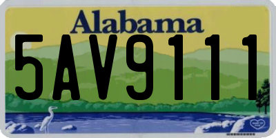 AL license plate 5AV9111