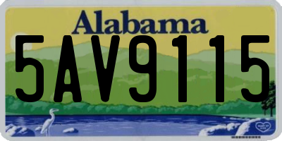 AL license plate 5AV9115