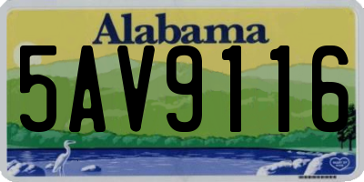 AL license plate 5AV9116