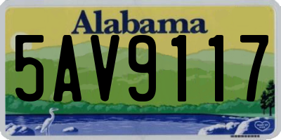 AL license plate 5AV9117